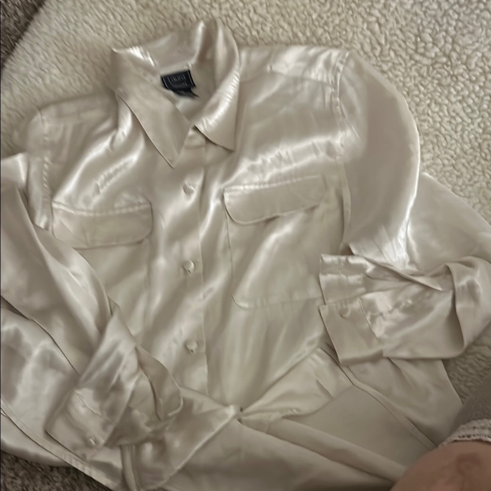 Laura Scott Cream Button Down Shirt